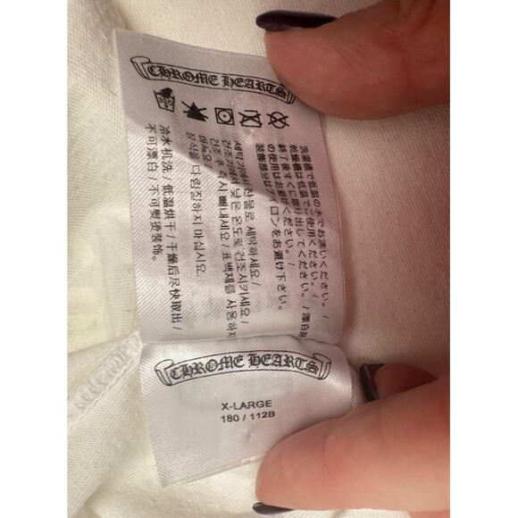 Men's Chrome Hearts White Gradient Logo Eye Chart T-Shirt Size XL - Picture 6 of 12